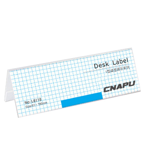 V-Shaped Desk Label 7.1" x 2.4" (180 x 61mm)