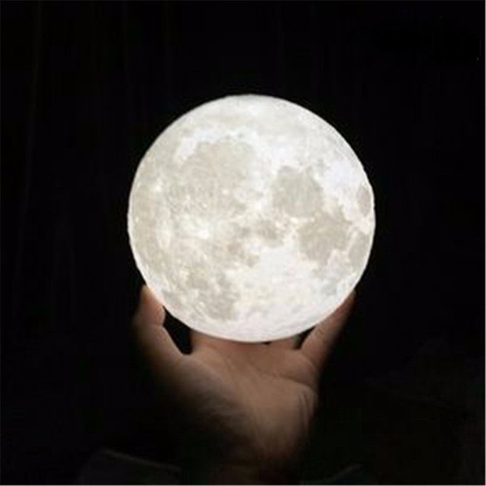 2017 10cm 3D Moon Lamp USB LED Night Light Moonlight Gift Touch Sensor ...