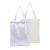 15.7" x 13.4" Glitter Pink Silver Champagne Polyester Blank Tote Shopping Bags for Sublimation