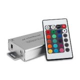 RGB LED ИК-контроллер с ДУ пультом (24- кнопки; 12-24В; 12a)