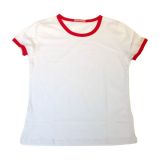 Blank Children´s Combed Cotton T-Shirt with Rim Colorful for Personlized Heat Transfer Printing