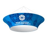 14ft Ceiling Banner Display Trade Show Tapered Circle Hanging Sign (Single Sided Graphic)