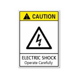 Sticker Emergencia a Prueba de Agua Choque Electrico Brilla en la Oscuridad 5" x 8.2"