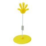 Plataforma de plástico Wobbler Clip POP Clips de papel de plástico (amarillo) 18 cm