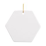 3" Hexagon Ceramic Ornament