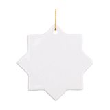 3" Octagon Ceramic Ornament