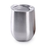 12oz Stainless Steel Red Wine Tumbler Mugs with Sublimation Coating and Direct Drinking Lid