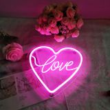 CALCA LED Heart shape love Neon Sign, Size- 9.8 X 9.4inches