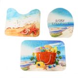 Sublimation Blank Foot Pad Bathroom Set Seats Three-piece Bathtub Mat