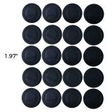 1.97" 20pcs Self Adhesive Heat-resisting Rubber Coaster Round Black Rubber Bottoms for 20oz Skinny Tumbler