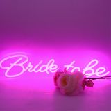 ES Stock, CALCA Bride to be LED Letrero de neón, Longitud de letrero integrador 6.53X15.63 + 5.39X11.97 pulgadas (Rosa) Despedida de soltero, boda, fiesta de compromiso, bar, club, decoración de pared