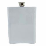 25pcs CALCA 8oz White 304 Stainless Steel Sublimation Blanks Alcohol Whiskey Liquor Pot Pocket Hip Flask Wine Bottle