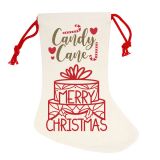 CALCA 10PC 15" x 7.09" Sublimation Blank Cotton Linen Christmas Decoration Christmas Tree Hanging Socks Personalized Christmas Gift Socks