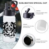 CALCA 25PCS 32OZ 32oz Stainless Steel White Sports Large Capacity Sublimation Blank Tumbler Water Bottle Space Pot Bottle Tumbler