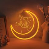 CALCA LED Neon Sign  LUNA Sign USB 5VDC  Size- 10X10inches 