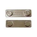 Metal Strong Magnetic Name ID Tag Badge Fastener Holder Card Tag, Silver