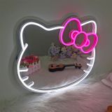 LED Neon KITTY Mirror