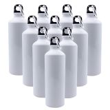 60pcs/Pack 750ml Blank Aluminum Sports Bottle for Sublimation Printing, White