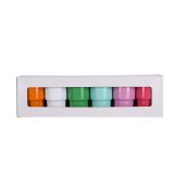 Mini 3oz Sublimaition Stainless Steel Tumbler 6 Colors Liqueur Glass Wine Tumbler Kids Cup with Straw-6 PACK SET