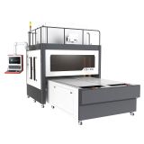 2-Station Laser Marking Machine for Jeans with High-Speed Galvo Scanner