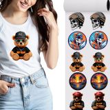 20pcs Iron on Transfers 3in x 3in DTF Transfers Ready to Press Transfer Making Stickers Iron on Decals for T Shirts Hoodie Bags DIY Crafts