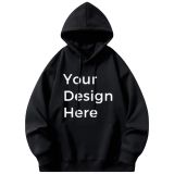 Men´S Heavyweight 280g Hooded Sweatshirt - Personalized Text & Photo Printing, Custom Design Your Own Hoodie, Soft Polyester Fabric, Adjustable Drawstring Hood