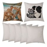 CALCA 50 Pack POD Sublimation Linen Pillow Blanks 17.7x17.7in, 3D Cushion Covers with Invisible Zipper, Compatible with Sublimation/HTV/DTF Printing