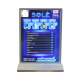 2-Side A4 Table Sign,Silver Light Box,Advertising Led Menu 