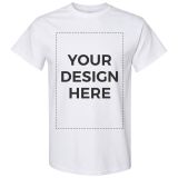 Custom DTG Printed 5.3 oz Unisex Tee – Gildan 5000, White
