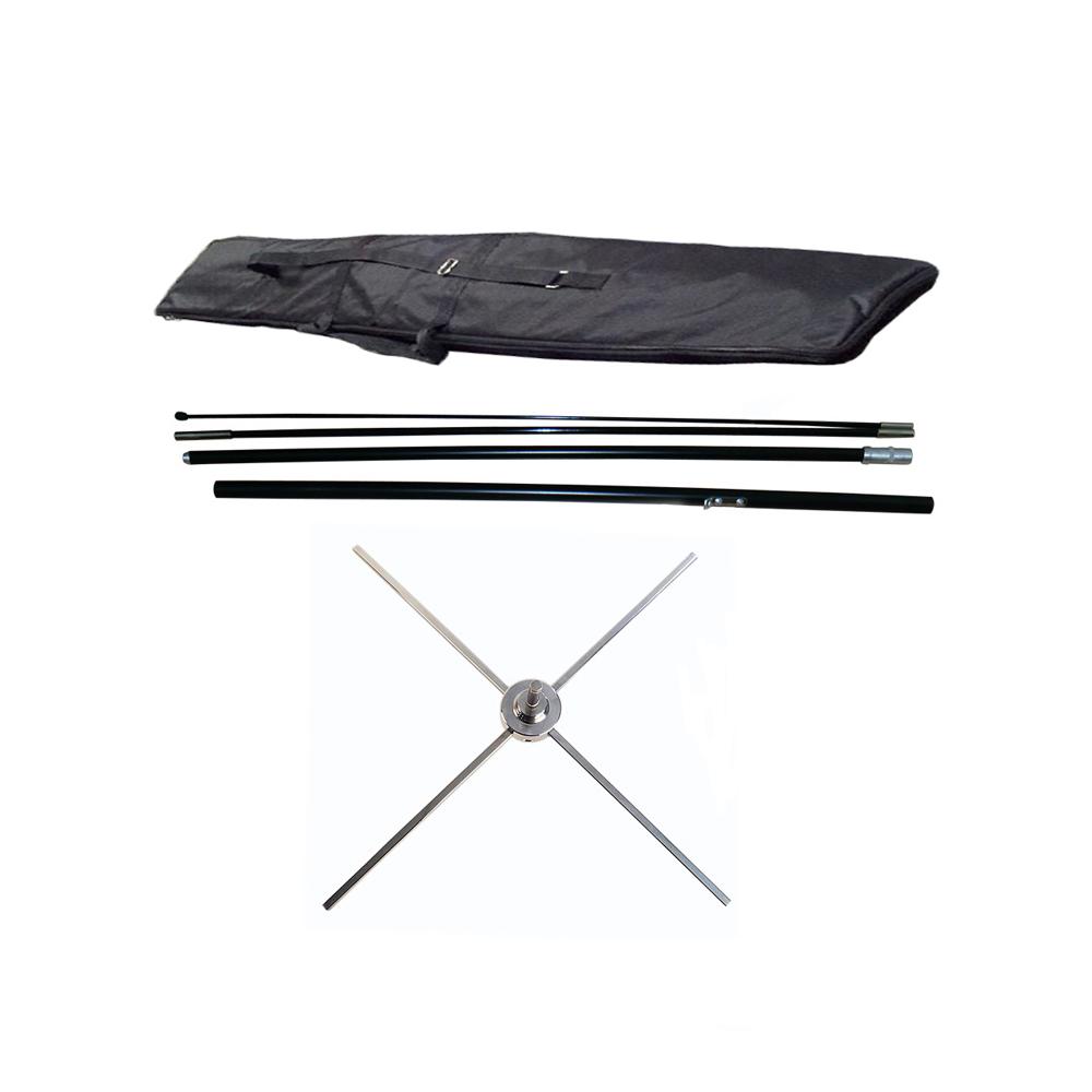 15 ft Pole with Cross Base Flag Banner Stand