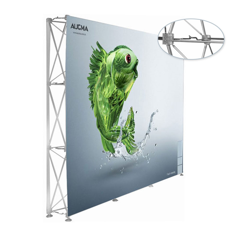 7.5ft Straight Pop Up Display(Frame only)-Iron Hook Connections