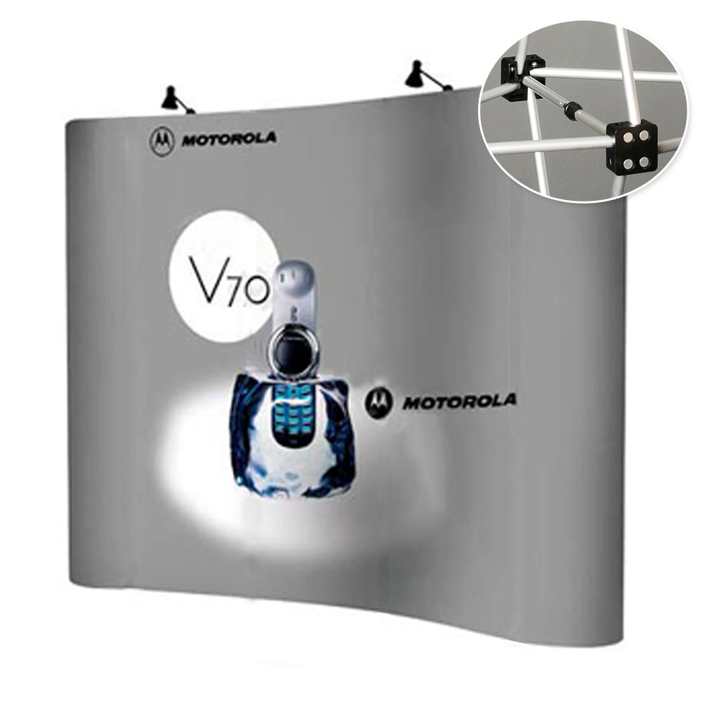 7.5ft Curved Pop Up Display(Graphic included)-Magnetic Connections