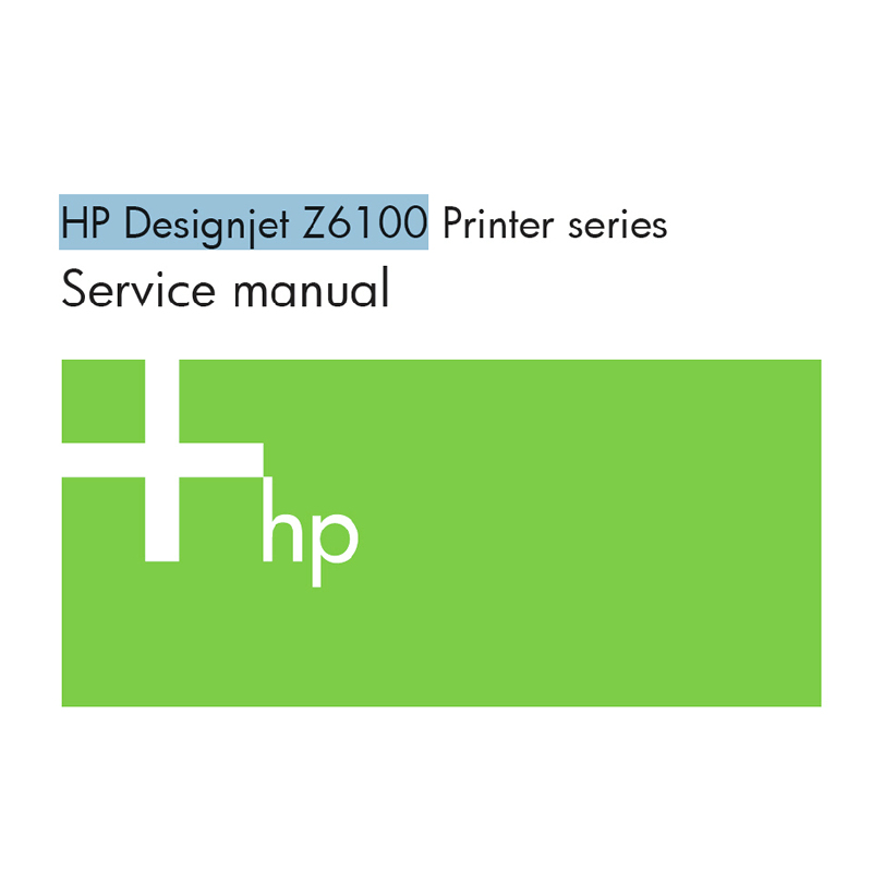 Инструкция по эксплуатации HP Designjet Z6100 (англ.яз.)