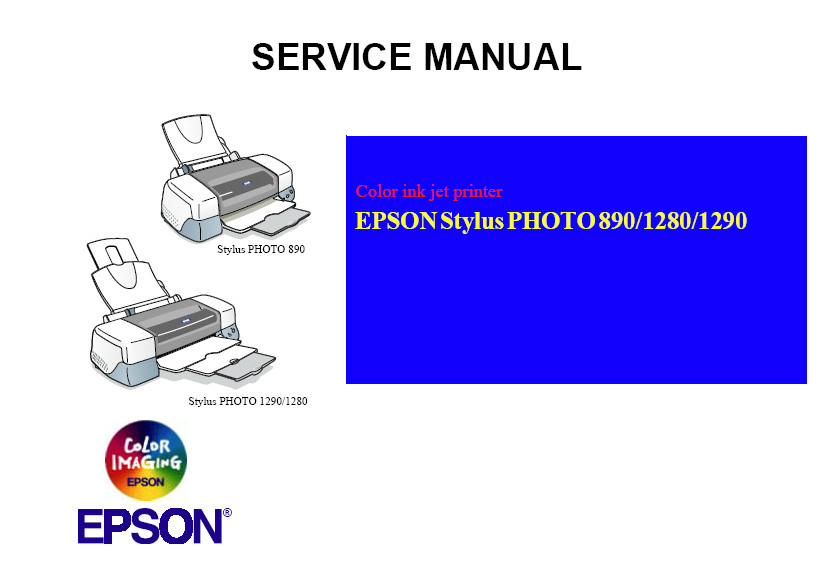 Инструкция по эксплуатации EPSON Stylus Photo 890 1280 1290 (англ.яз.)