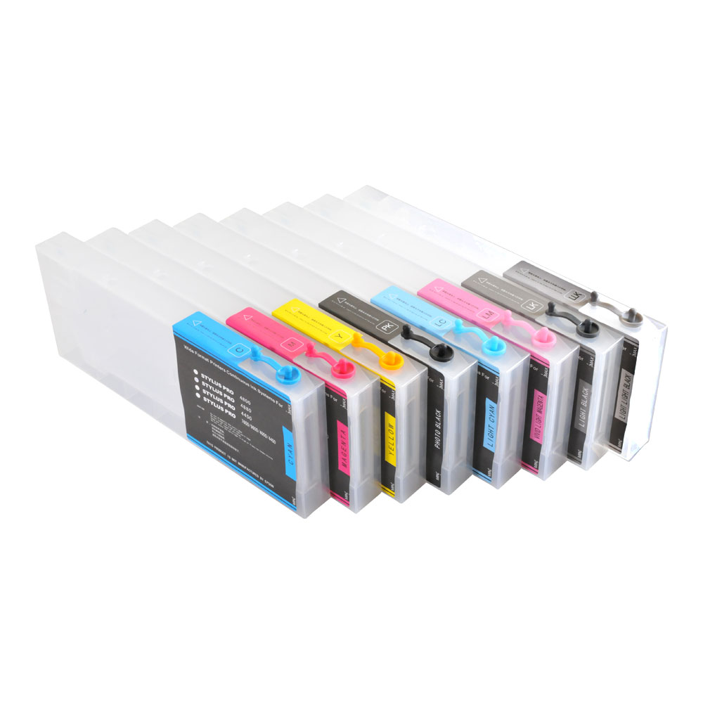 Epson Stylus Pro 4000 Refilling Cartridge 8pcs / set, with 4 Funnels