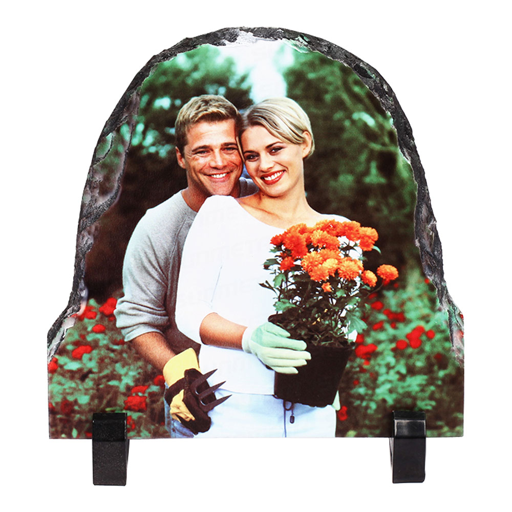 15 x 15CM Semi-Oval Sublimation Photo Slate 