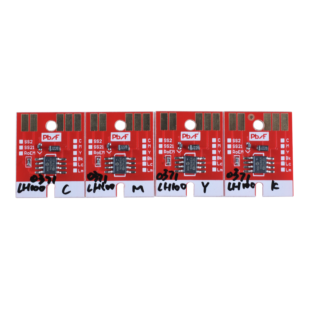 Chip Permanent for Mimaki LH100-0371 UV Cartridge 4 colors CMYK