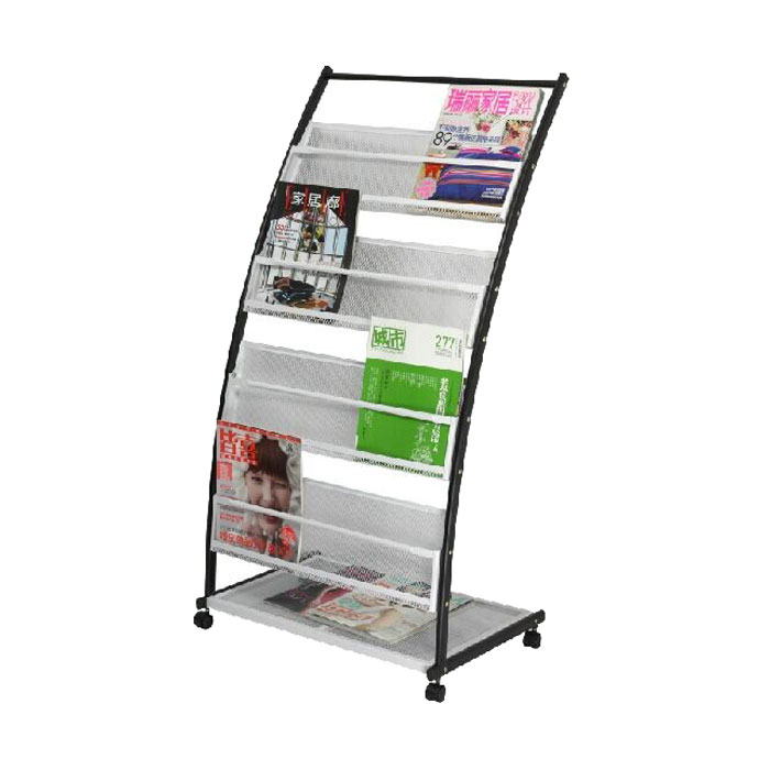 P Style Iron Literature Display Rack With 4 Pockets