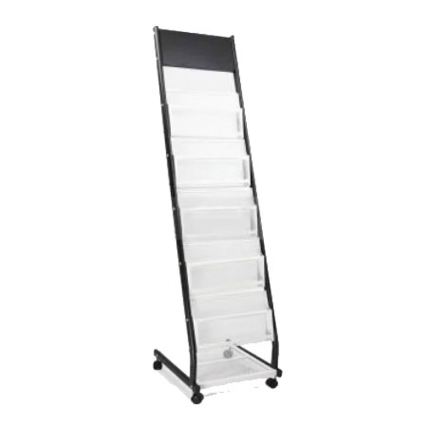 A Style Iron Literature Display Rack With 4 Pockets