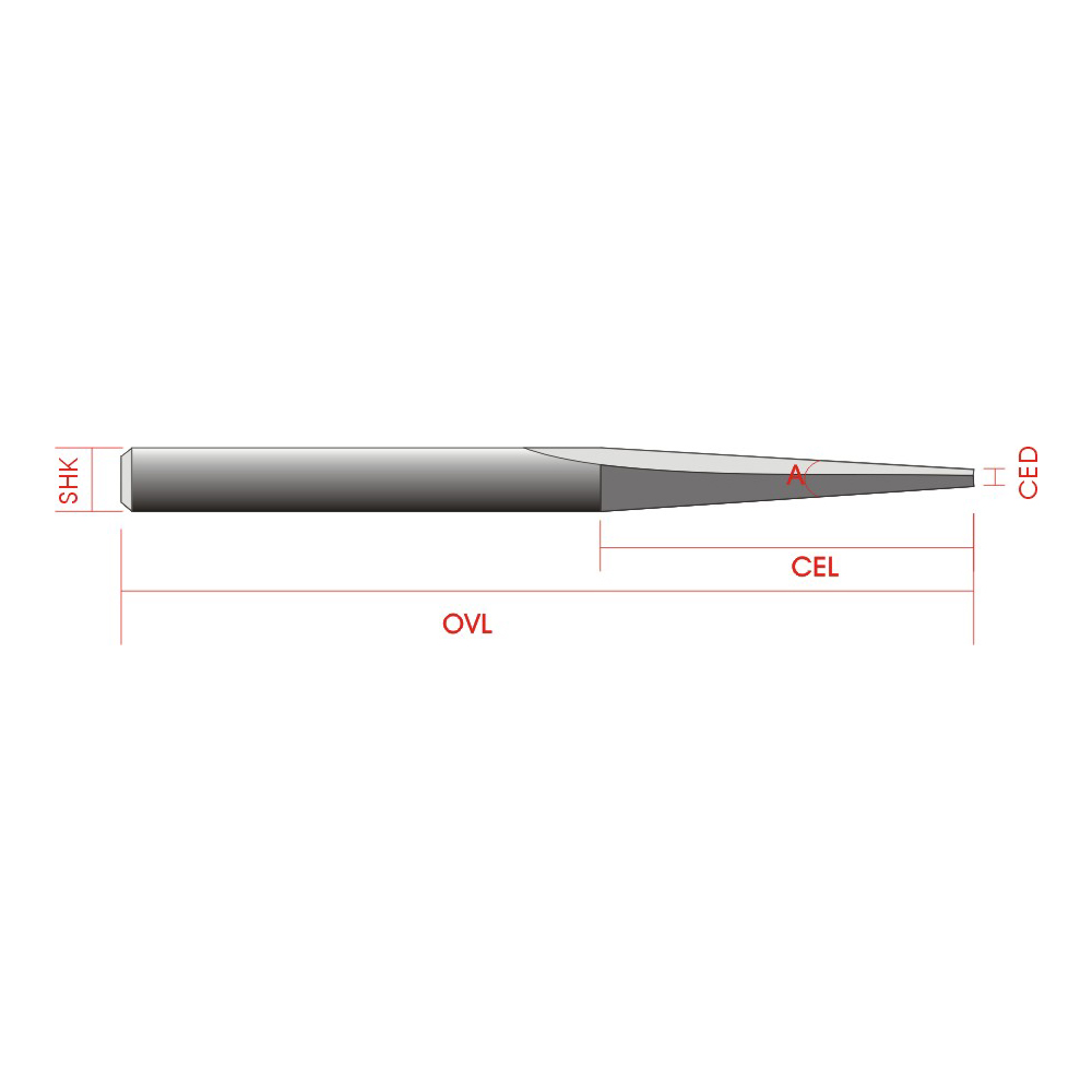 2 Straight Slot Radiused Bottom Engraving Bits