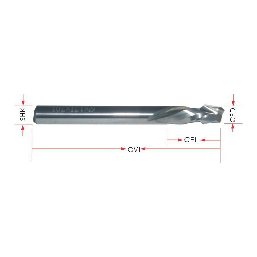 2 Flutes Up&Down Cut Flute Spiral CNC Router Cutting Bits