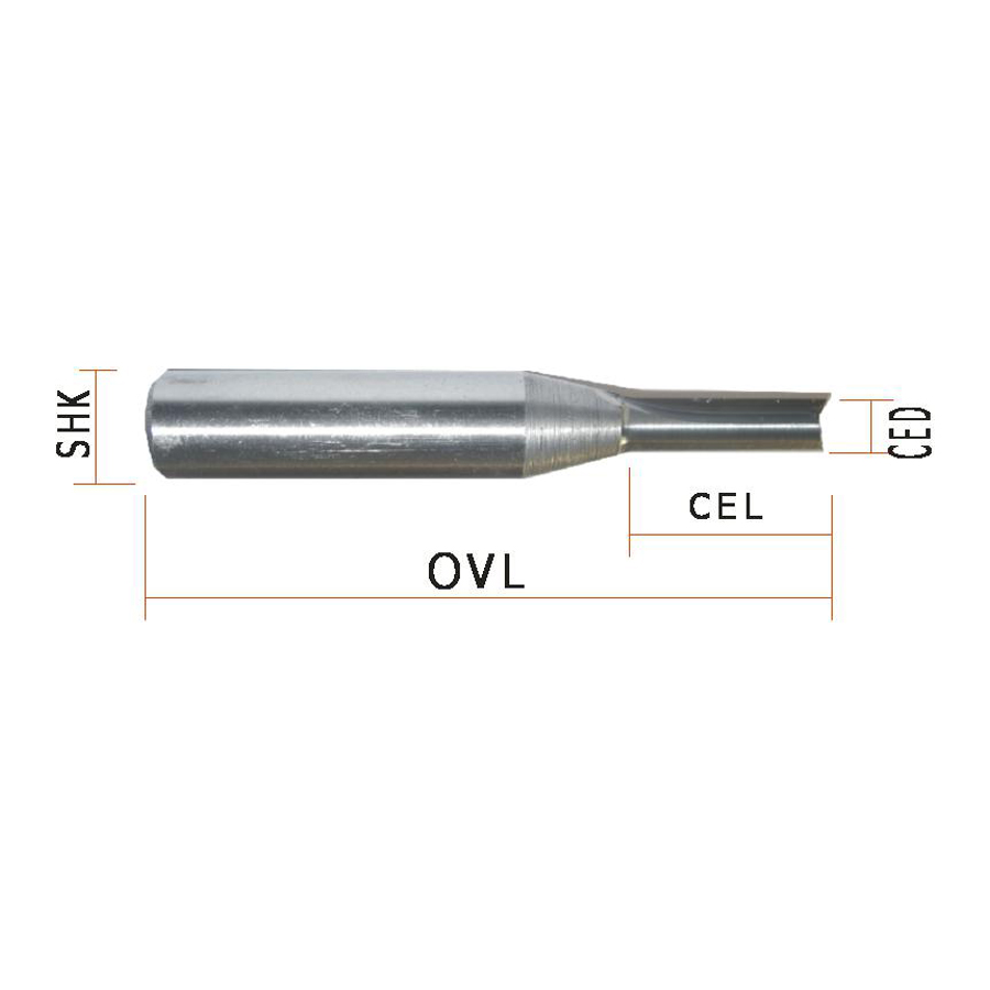 TCT 2 Straight Flutes CNC Router Bits