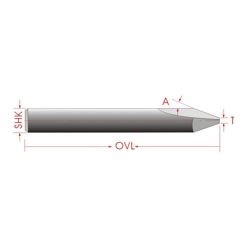 2 Flutes Straight Engraving Bits