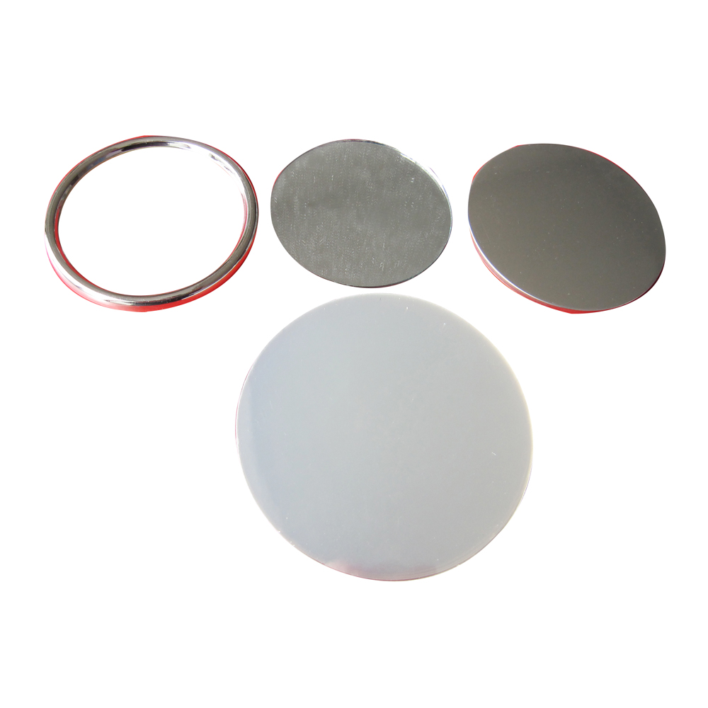 1000pcs Blank 75mm Mirror Button with Metal Ring