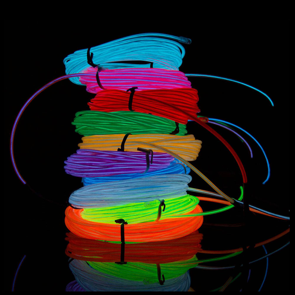 5M Flexible EL Wire Neon Light Dance Party Car Decor