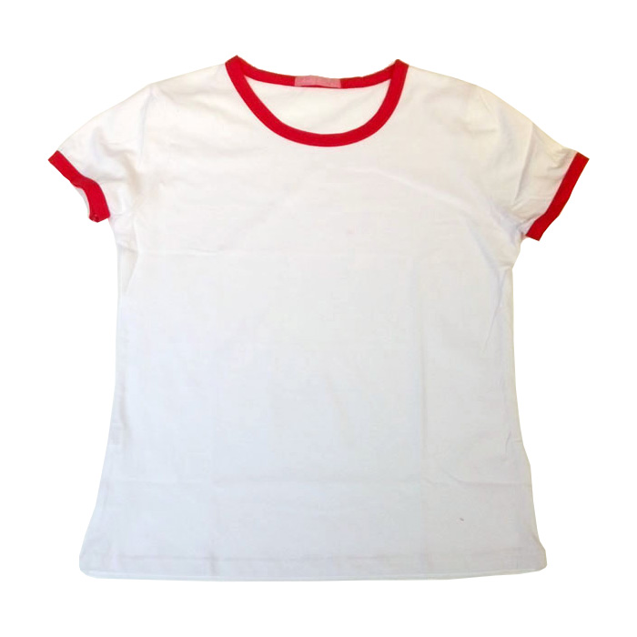 Blank Women´s Combed Cotton T-Shirt with Rim Colorful