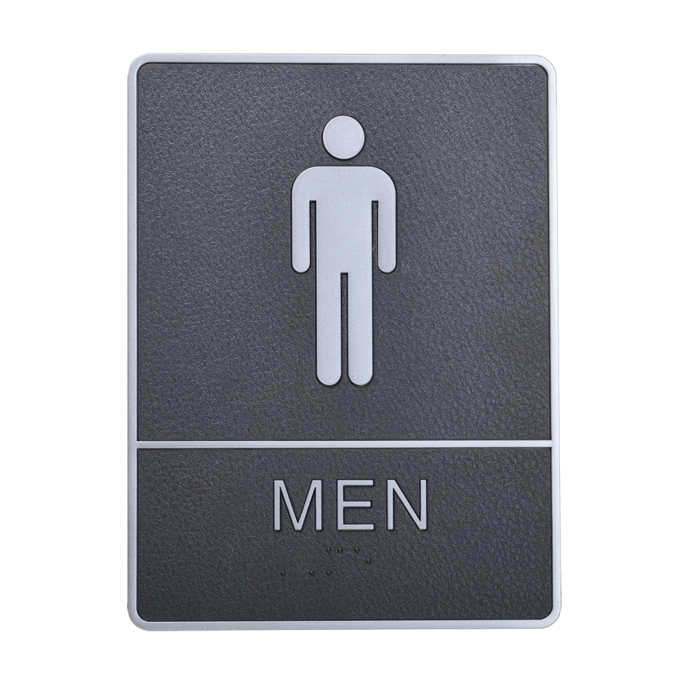Male, Toilet, Restroom Signs With Braille, ABS New Material