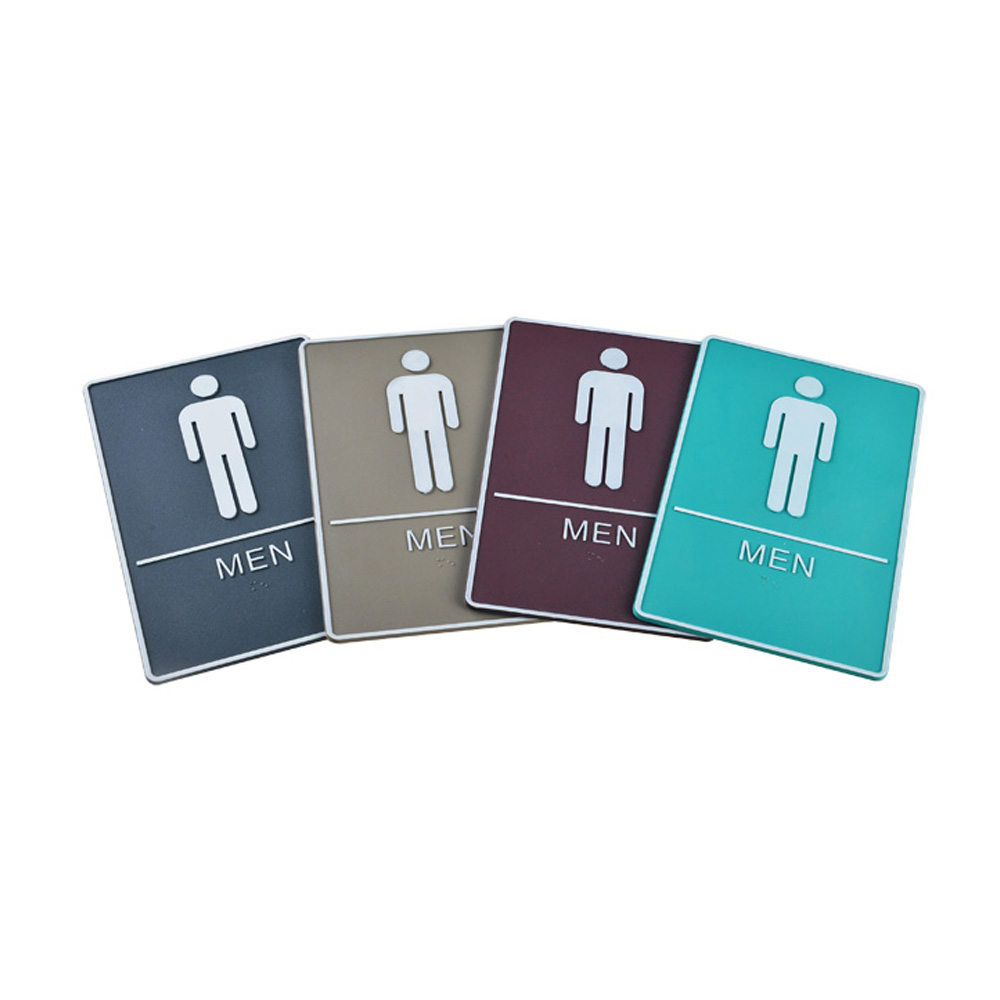 Male, Toilet, Restroom Signs With Braille, ABS New Material