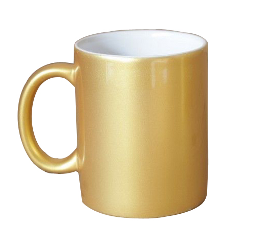 11 OZ Metallic Gold Sublimation Mug with Orca Coating for Sublimation Printing