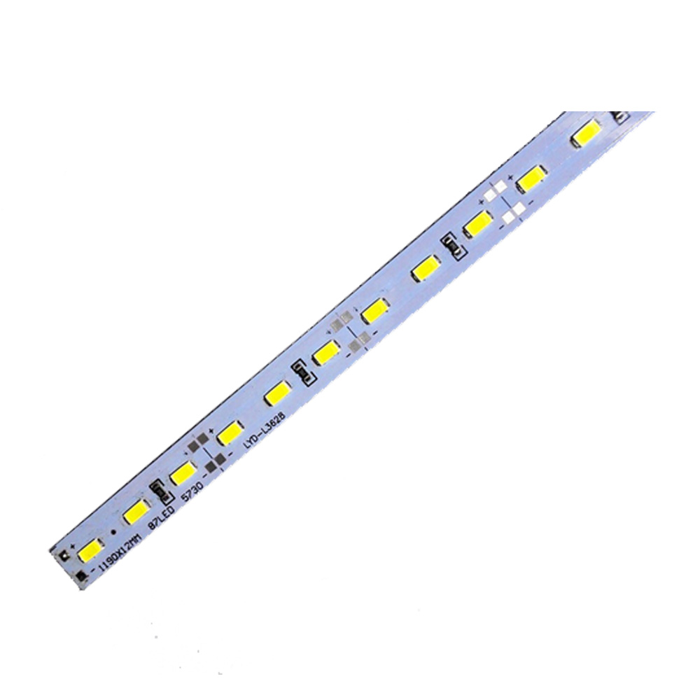 Жесткая алюминиевая LED панель SMD5730 для световых коробов (60LED; 18Вт; 1000х12мм, белый свет)